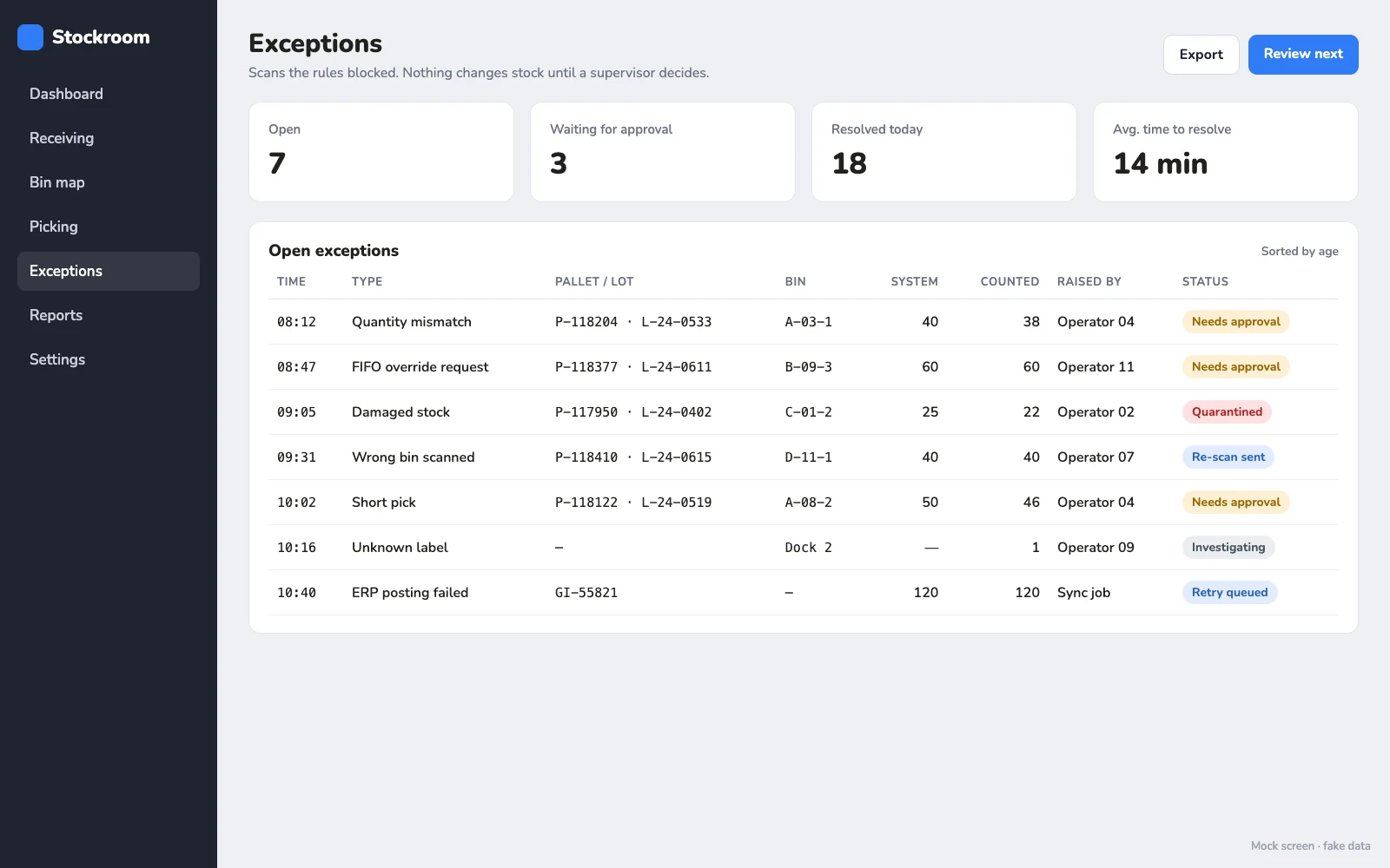 Warehouse Management System screenshot 3